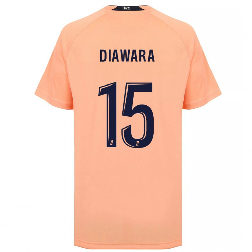 Danxen Donna Maglia Kandet Diawara #15 Arancione Blu Navy Kit Gara Away 2025/26 Maglietta