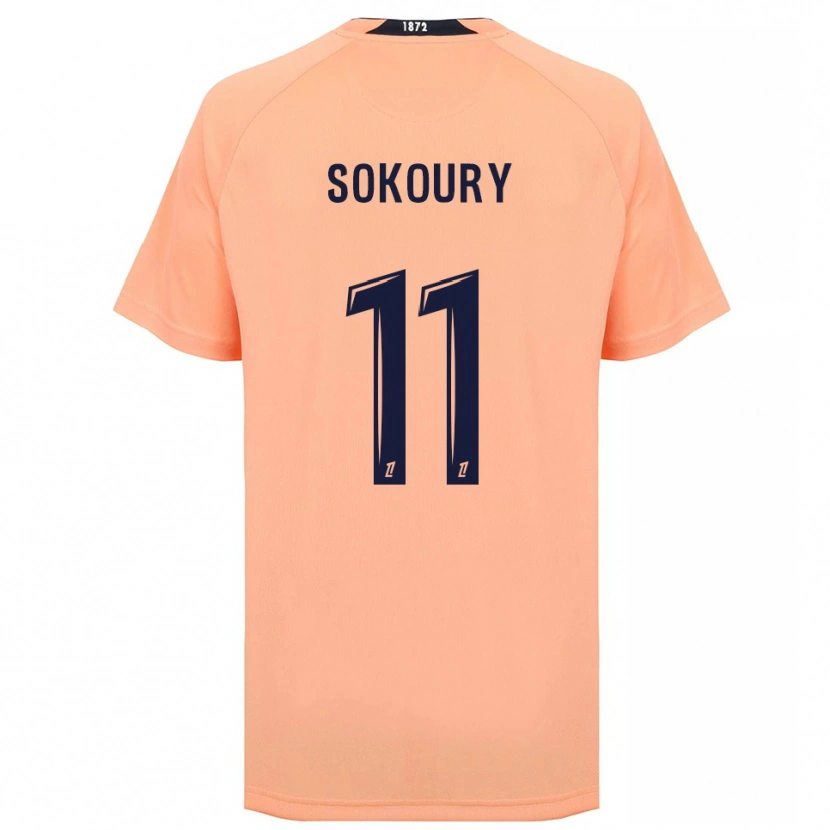 Danxen Donna Maglia Junior Sokoury #11 Arancione Blu Navy Kit Gara Away 2025/26 Maglietta