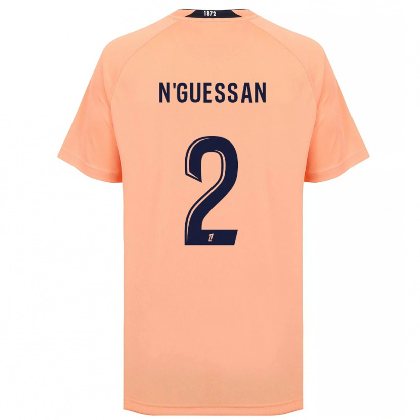 Danxen Donna Maglia Jean-Baptiste N'guessan #2 Arancione Blu Navy Kit Gara Away 2025/26 Maglietta