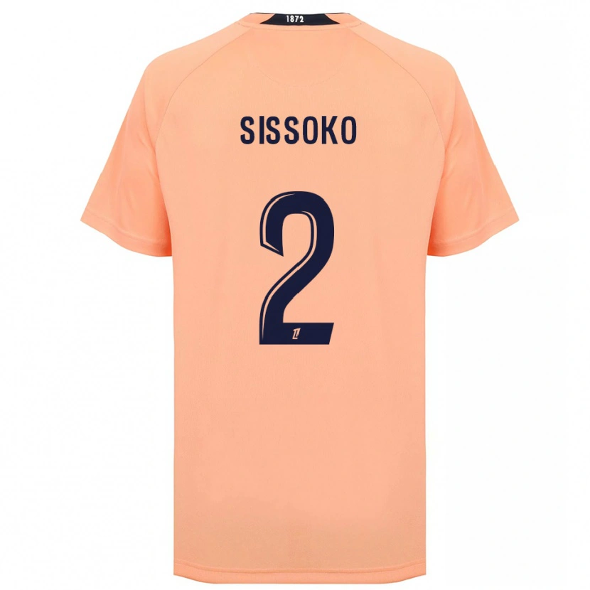 Danxen Donna Maglia Mustapha Sissoko #2 Arancione Blu Navy Kit Gara Away 2025/26 Maglietta