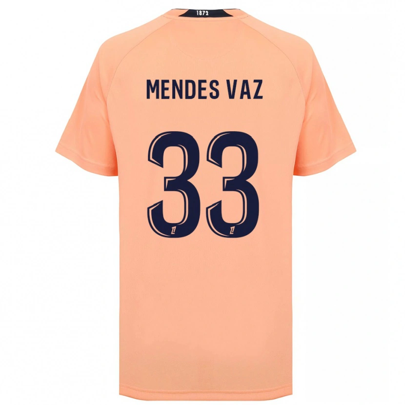 Danxen Donna Maglia Hernâni Mendes Vaz #33 Arancione Blu Navy Kit Gara Away 2025/26 Maglietta