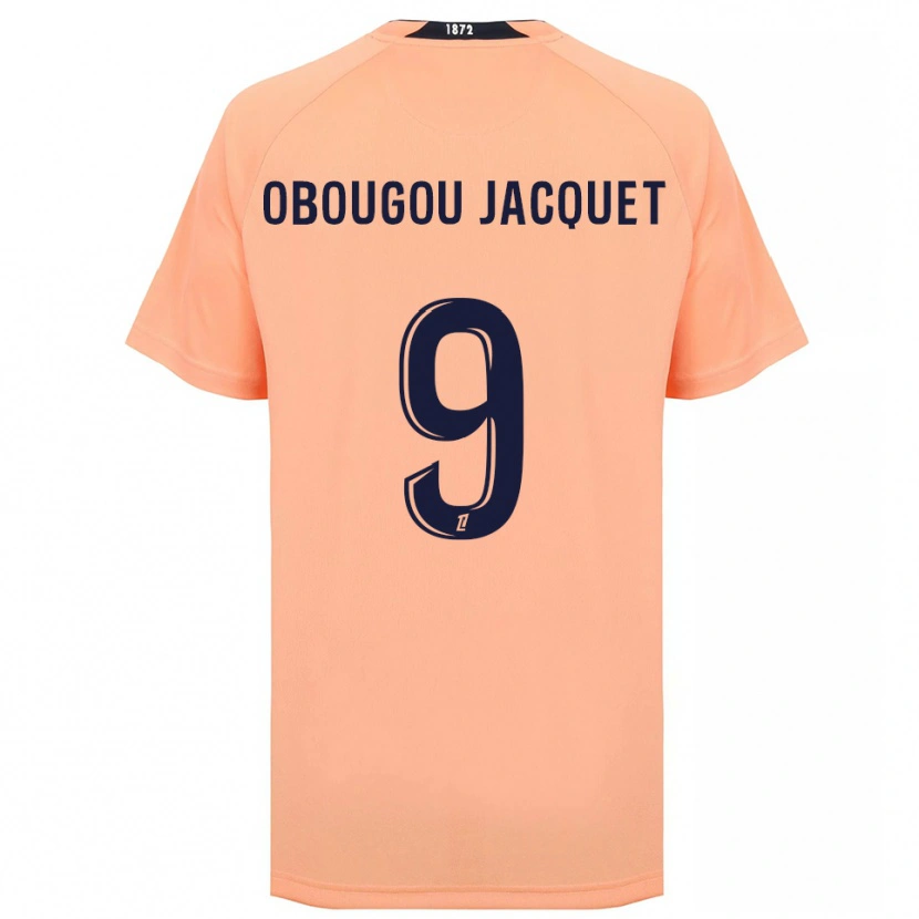 Danxen Donna Maglia Noam Obougou #9 Arancione Blu Navy Kit Gara Away 2025/26 Maglietta