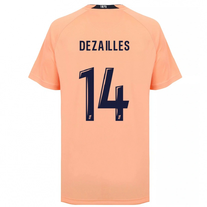 Danxen Donna Maglia Arsène Dezailles #14 Arancione Blu Navy Kit Gara Away 2025/26 Maglietta
