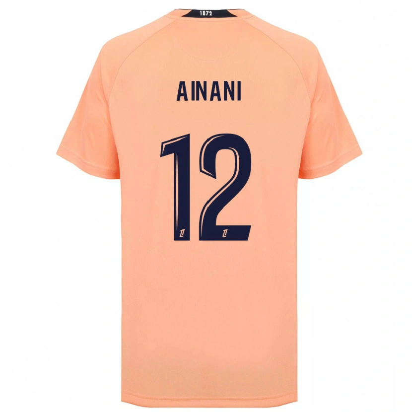 Danxen Donna Maglia Sufyan Ainani #12 Arancione Blu Navy Kit Gara Away 2025/26 Maglietta