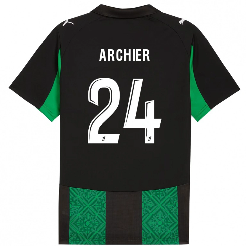 Danxen Donna Maglia Louann Archier #24 Nero Verde Kit Gara Away 2025/26 Maglietta