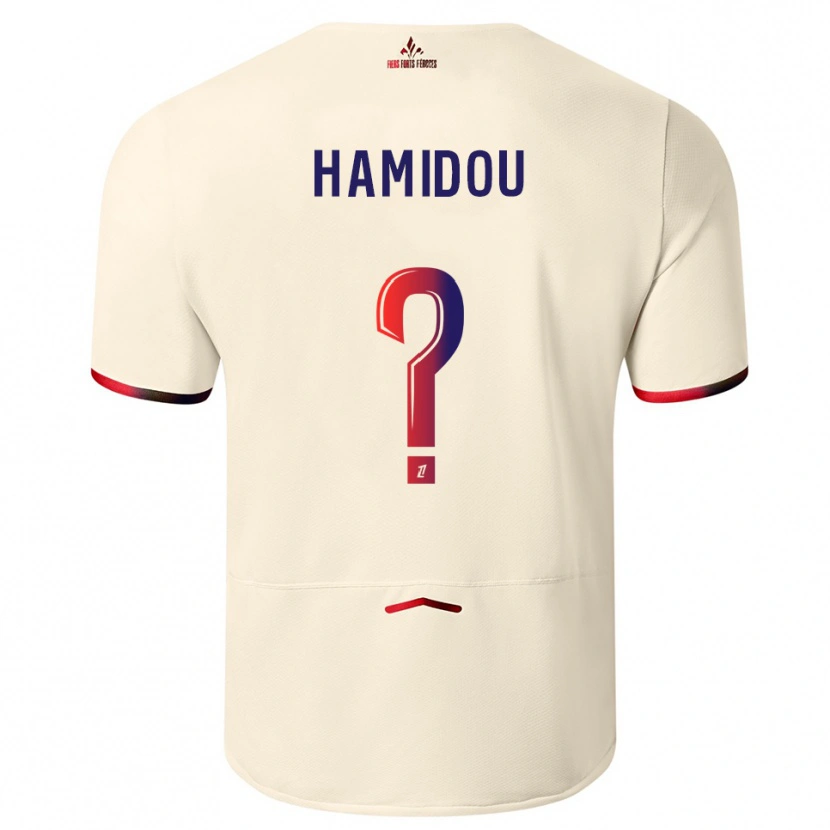 Danxen Donna Maglia Jamila Hamidou #0 Bianco Sporco Rosso Kit Gara Away 2025/26 Maglietta