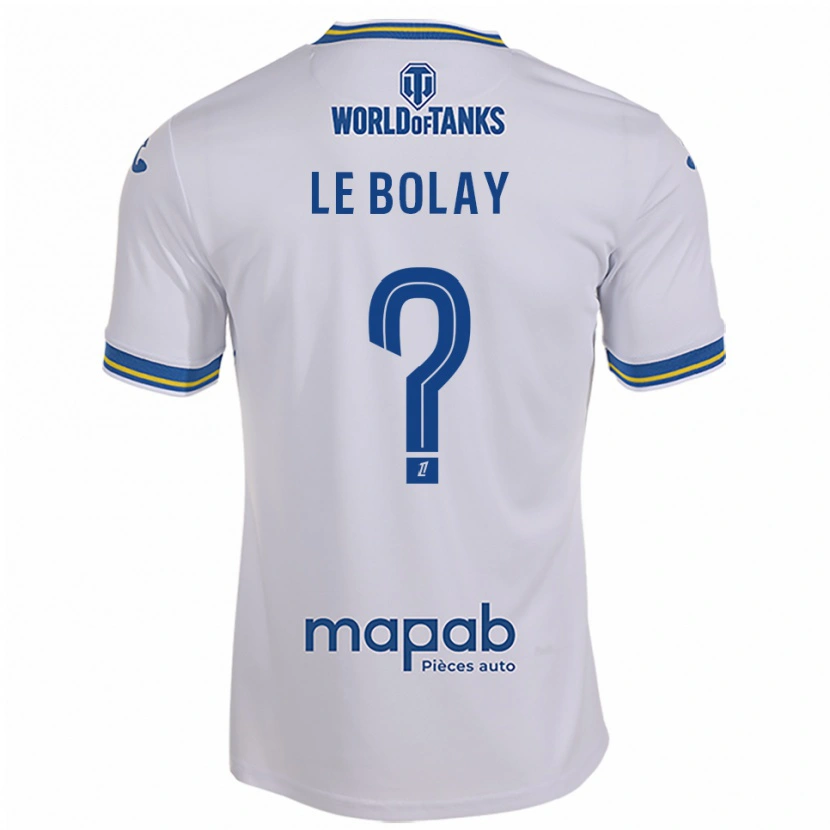 Danxen Donna Maglia Malo Le Bolay #0 Bianco Azzurro Kit Gara Away 2025/26 Maglietta