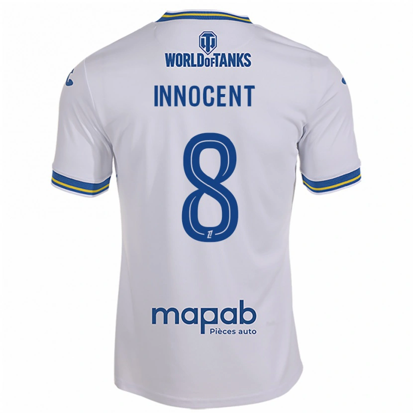 Danxen Donna Maglia Bonke Innocent #8 Bianco Azzurro Kit Gara Away 2025/26 Maglietta