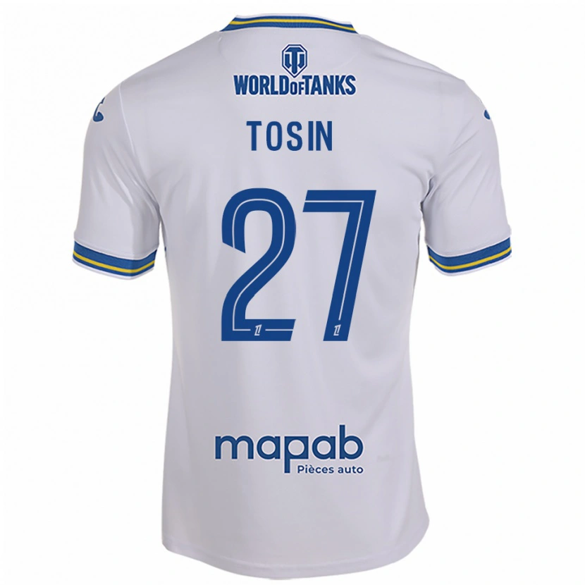 Danxen Donna Maglia Aiyegun Tosin #27 Bianco Azzurro Kit Gara Away 2025/26 Maglietta