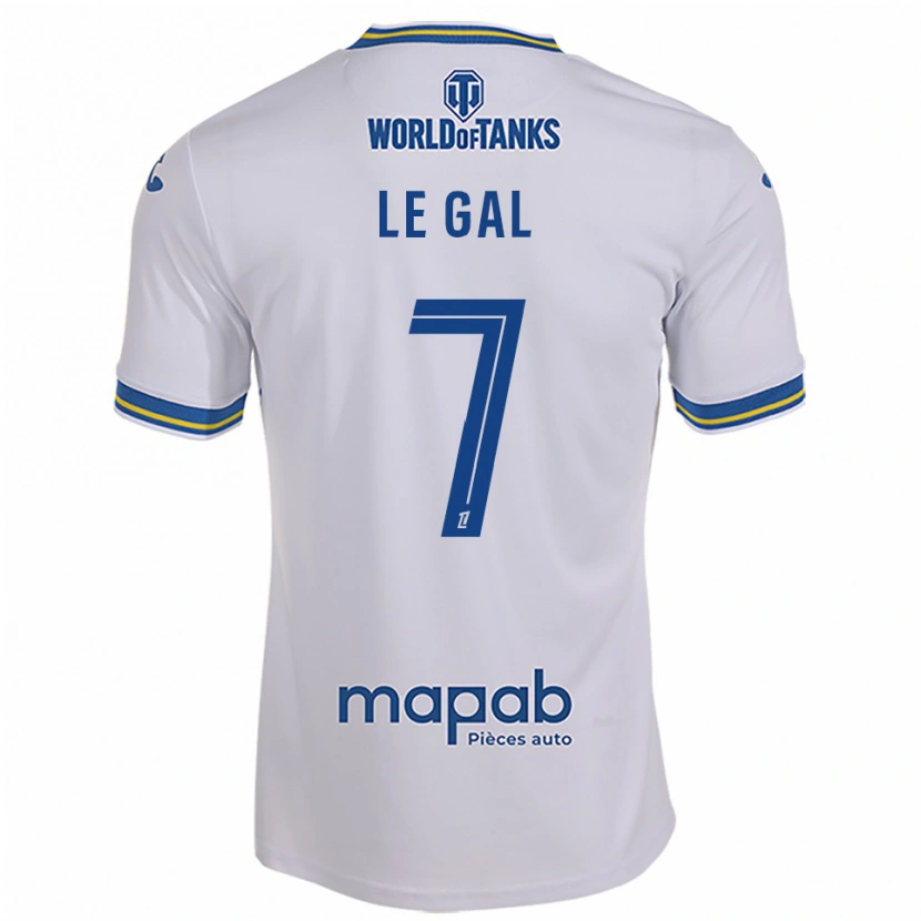 Danxen Donna Maglia Noah Le Gal #7 Bianco Azzurro Kit Gara Away 2025/26 Maglietta