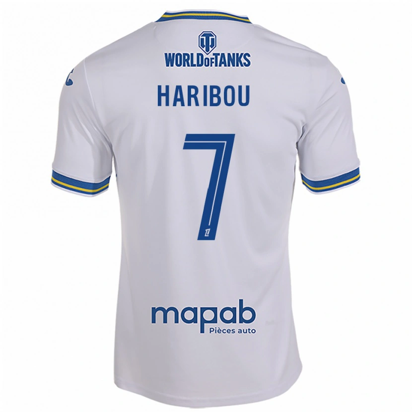 Danxen Donna Maglia Samir Haribou #7 Bianco Azzurro Kit Gara Away 2025/26 Maglietta