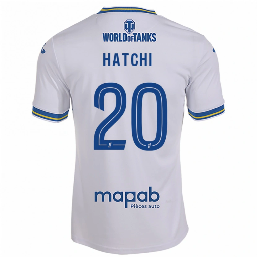 Danxen Donna Maglia Jérémy Hatchi #20 Bianco Azzurro Kit Gara Away 2025/26 Maglietta