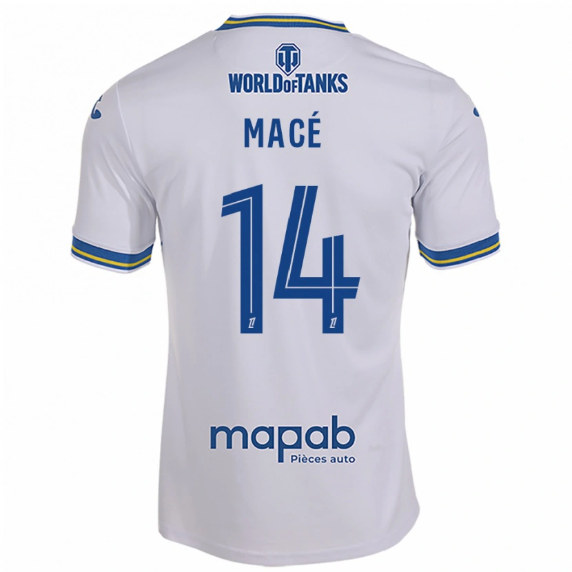 Danxen Donna Maglia Marine Macé #14 Bianco Azzurro Kit Gara Away 2025/26 Maglietta