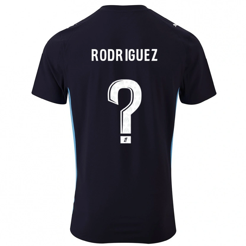 Danxen Donna Maglia Ruben Rodriguez #0 Nero Azzurro Kit Gara Away 2025/26 Maglietta