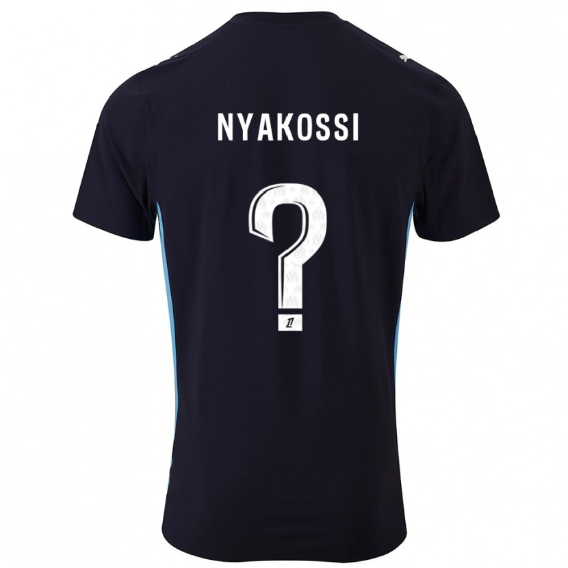 Danxen Donna Maglia Roggerio Nyakossi #0 Nero Azzurro Kit Gara Away 2025/26 Maglietta