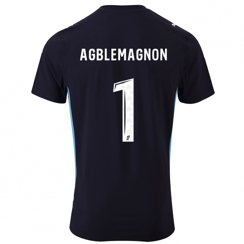 Danxen Donna Maglia Jordan Agblemagnon #1 Nero Azzurro Kit Gara Away 2025/26 Maglietta