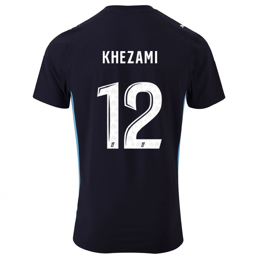 Danxen Donna Maglia Roselène Khezami #12 Nero Azzurro Kit Gara Away 2025/26 Maglietta