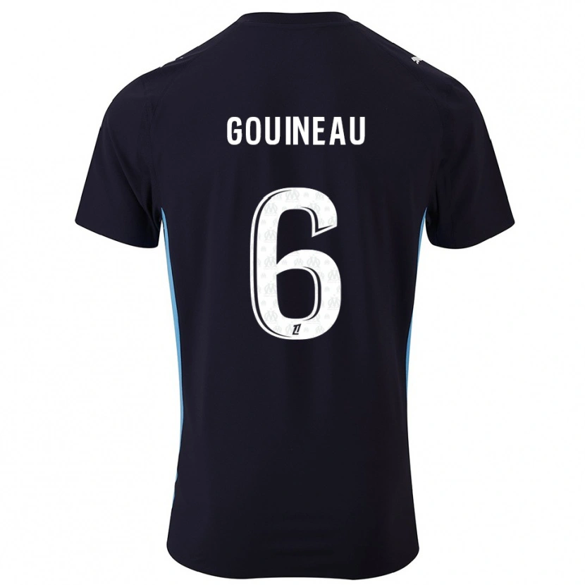 Danxen Donna Maglia Coline Gouineau #6 Nero Azzurro Kit Gara Away 2025/26 Maglietta