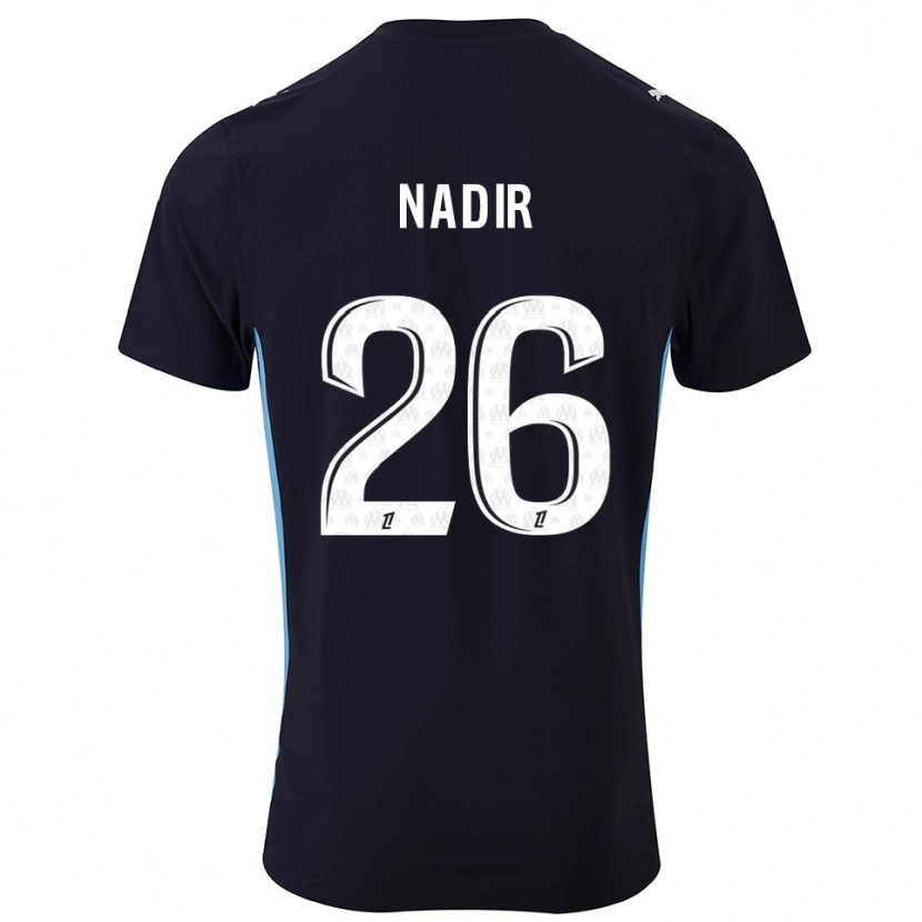 Danxen Donna Maglia Bilal Nadir #26 Nero Azzurro Kit Gara Away 2025/26 Maglietta