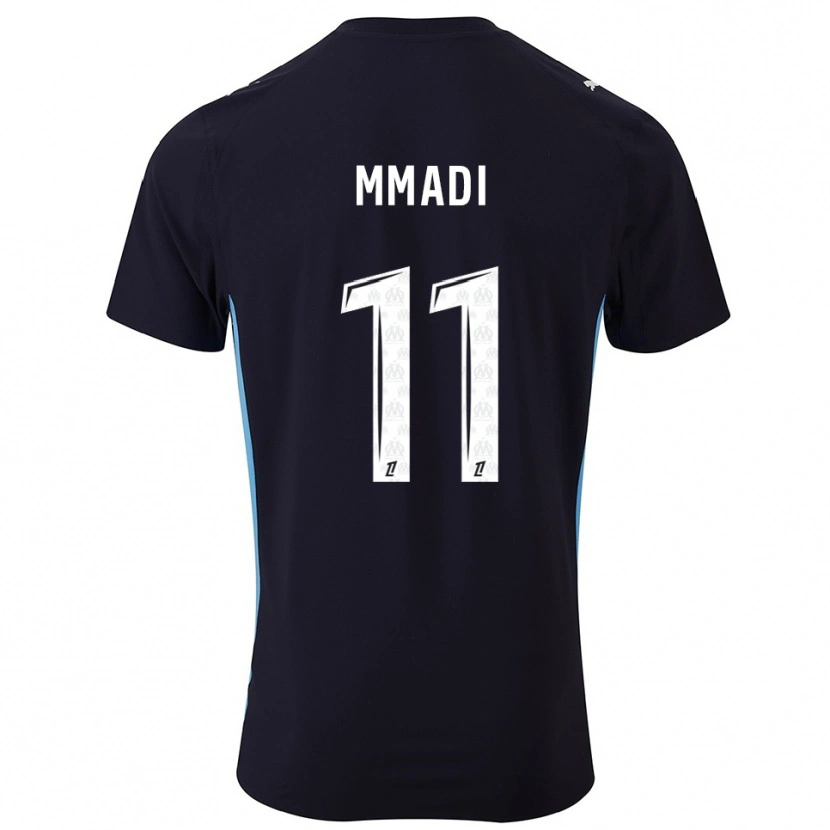 Danxen Donna Maglia Tadjidine Mmadi #11 Nero Azzurro Kit Gara Away 2025/26 Maglietta