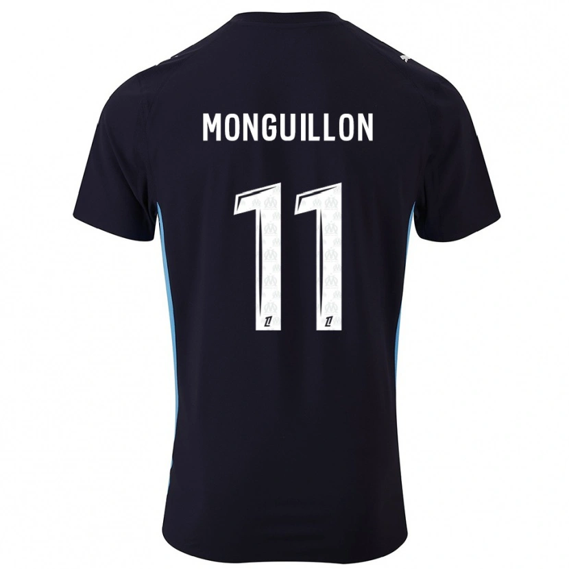 Danxen Donna Maglia Coralie Monguillon #11 Nero Azzurro Kit Gara Away 2025/26 Maglietta
