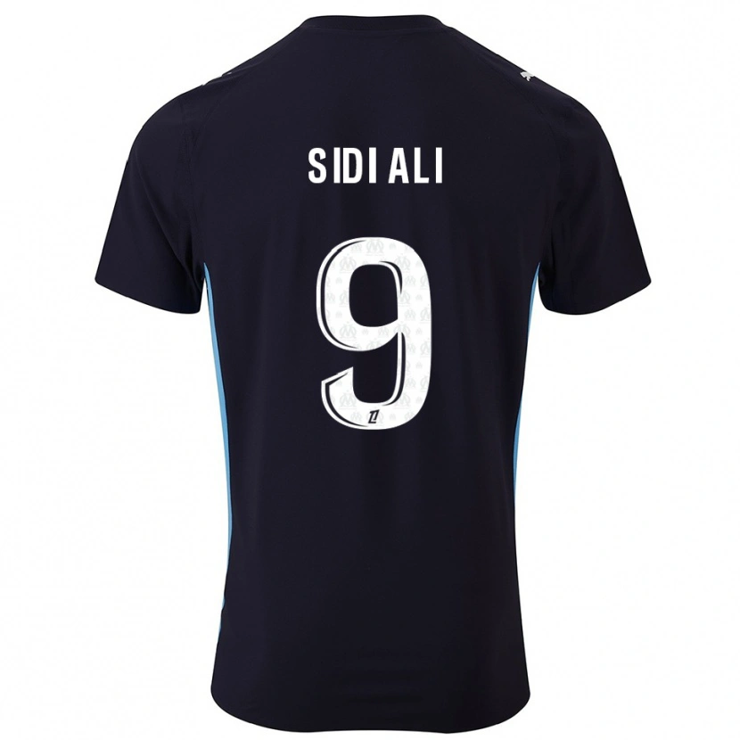 Danxen Donna Maglia Sofiane Sidi Ali #9 Nero Azzurro Kit Gara Away 2025/26 Maglietta