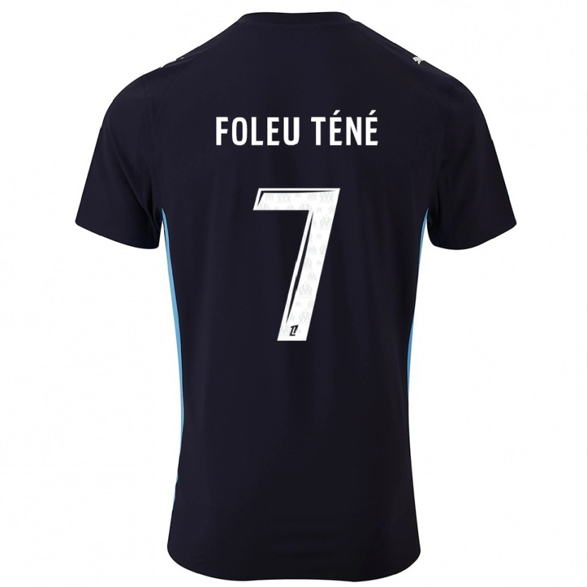 Danxen Donna Maglia Krys Foleu Téné #7 Nero Azzurro Kit Gara Away 2025/26 Maglietta