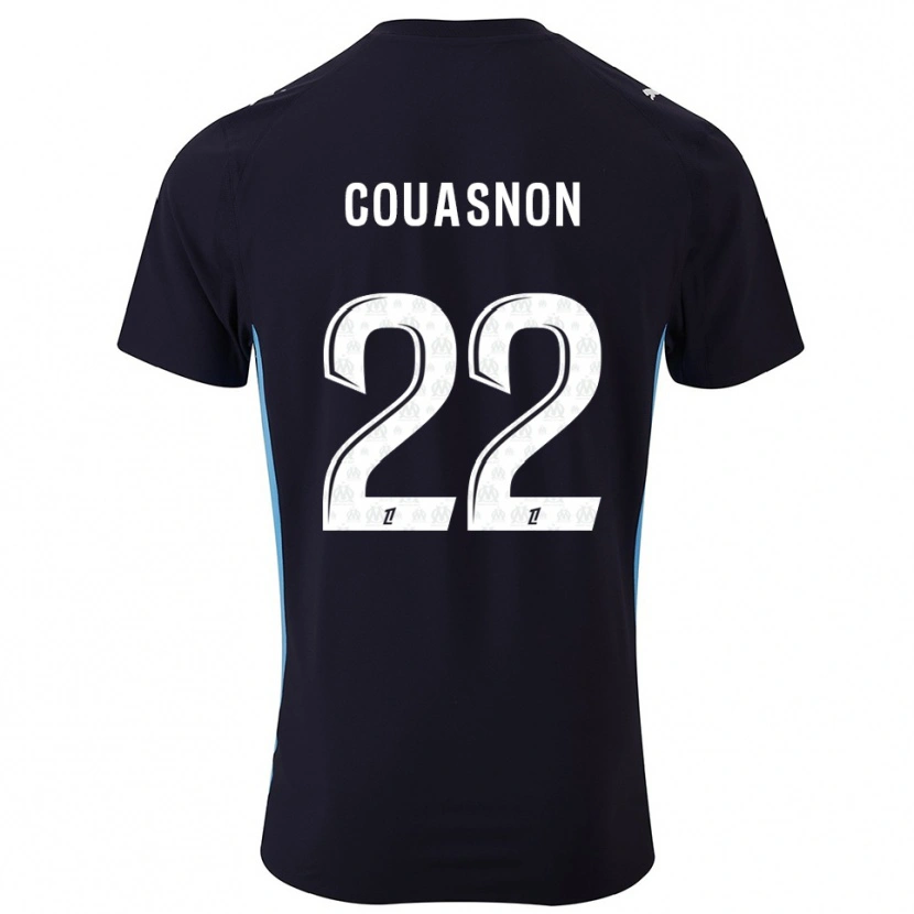Danxen Donna Maglia Roxane Couasnon #22 Nero Azzurro Kit Gara Away 2025/26 Maglietta