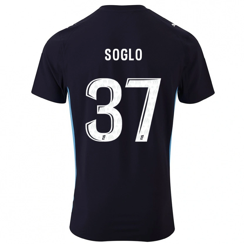 Danxen Donna Maglia Emran Soglo #37 Nero Azzurro Kit Gara Away 2025/26 Maglietta