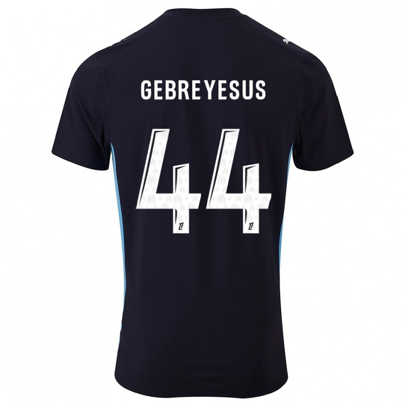 Danxen Donna Maglia Esey Gebreyesus #44 Nero Azzurro Kit Gara Away 2025/26 Maglietta