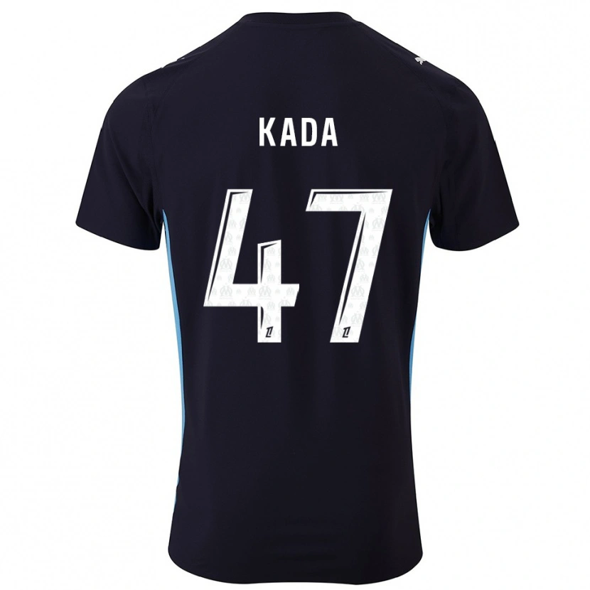 Danxen Donna Maglia Joakim Kada #47 Nero Azzurro Kit Gara Away 2025/26 Maglietta