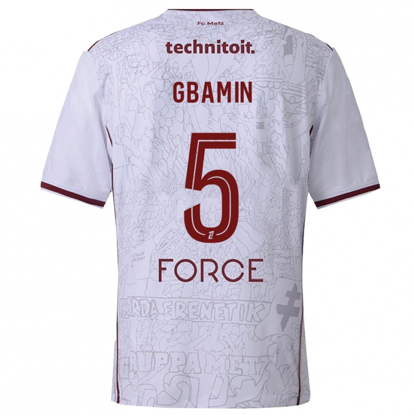 Danxen Donna Maglia Jean-Philippe Gbamin #5 Bianco Borgogna Kit Gara Away 2025/26 Maglietta
