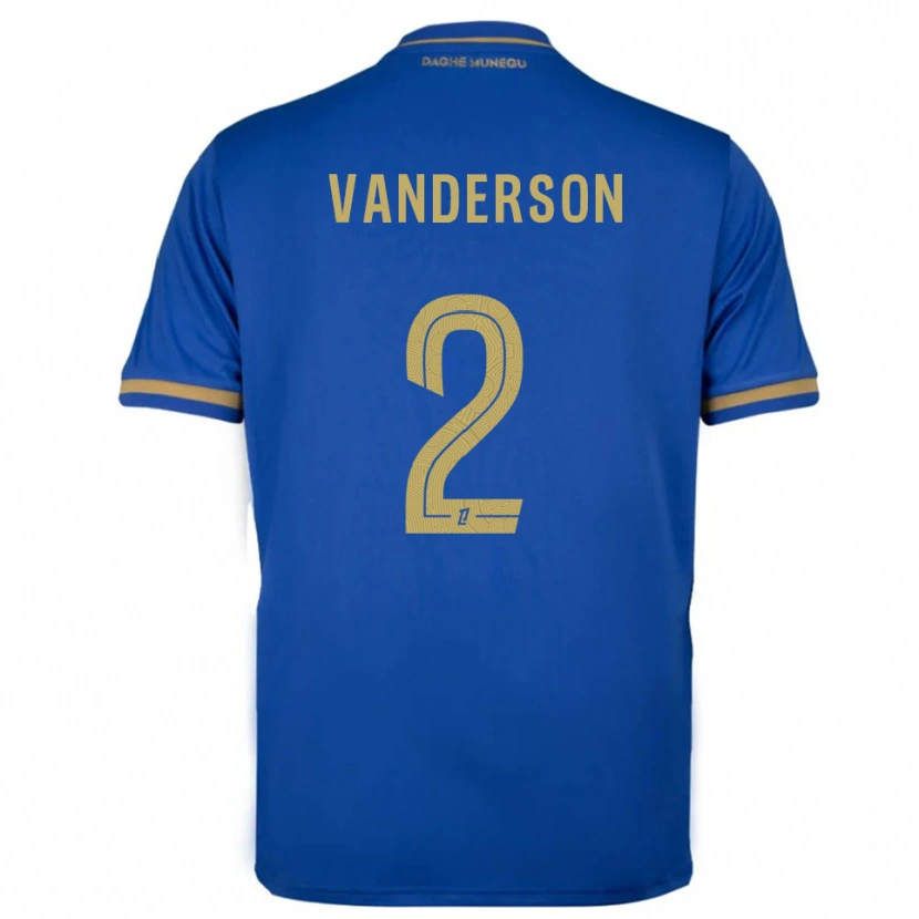 Danxen Donna Maglia Vanderson #2 Blu Oro Kit Gara Away 2025/26 Maglietta