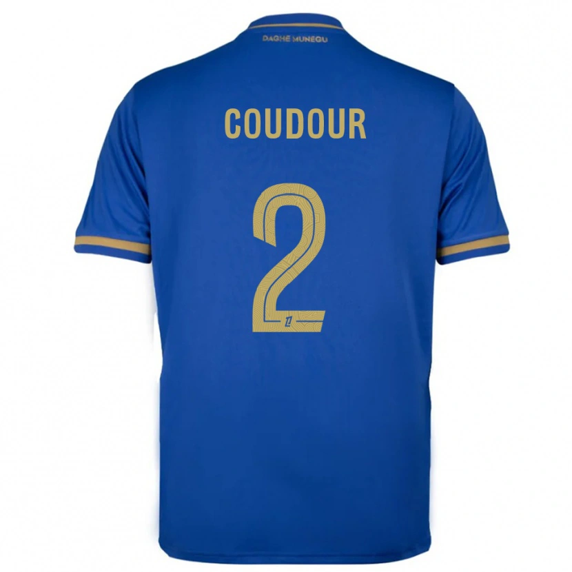 Danxen Donna Maglia Mathis Coudour #2 Blu Oro Kit Gara Away 2025/26 Maglietta