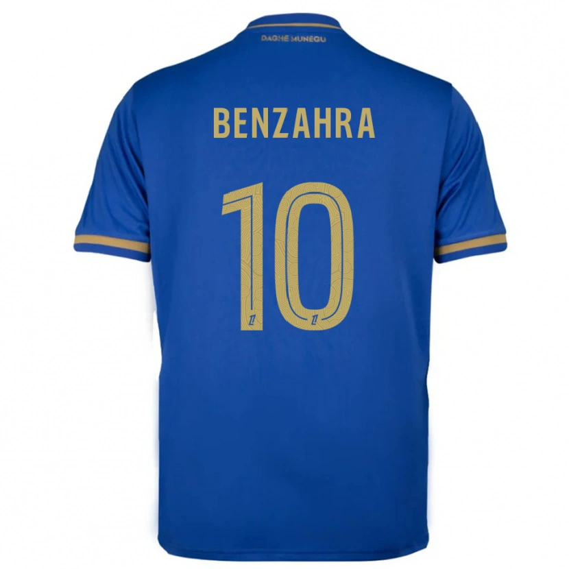 Danxen Donna Maglia Safouane Benzahra #10 Blu Oro Kit Gara Away 2025/26 Maglietta