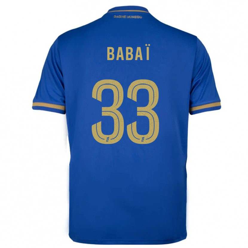 Danxen Donna Maglia Nazim Babaï #33 Blu Oro Kit Gara Away 2025/26 Maglietta