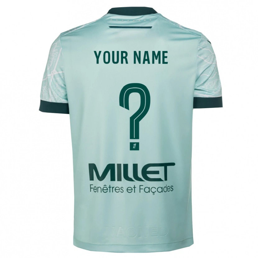 Danxen Donna Maglia Il Tuo Nome #0 Verde Bianco Kit Gara Away 2025/26 Maglietta