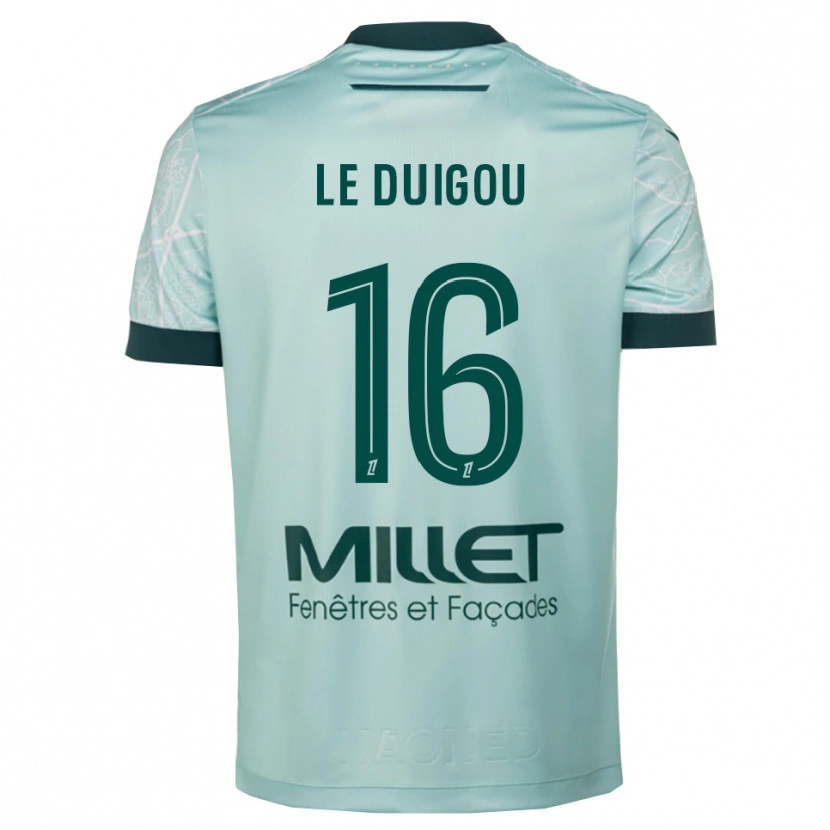 Danxen Donna Maglia Daniel Le Duigou #16 Verde Bianco Kit Gara Away 2025/26 Maglietta