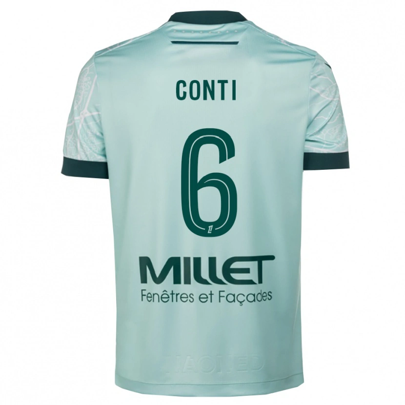 Danxen Donna Maglia Alexandre Conti #6 Verde Bianco Kit Gara Away 2025/26 Maglietta