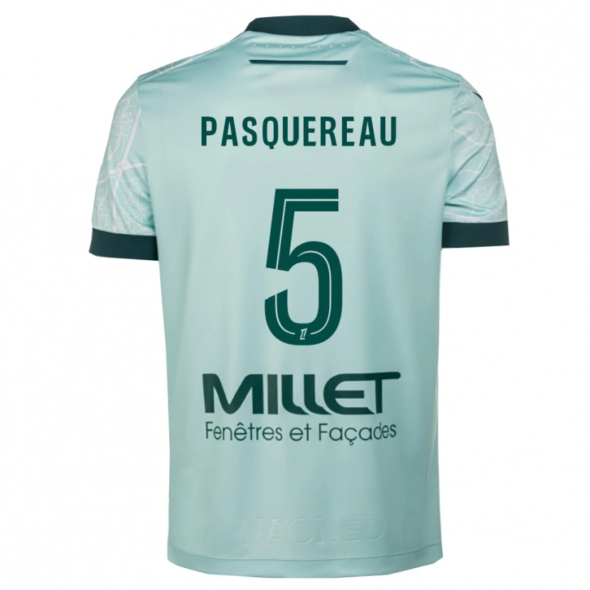 Danxen Donna Maglia Julie Pasquereau #5 Verde Bianco Kit Gara Away 2025/26 Maglietta