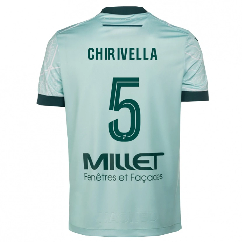 Danxen Donna Maglia Pedro Chirivella #5 Verde Bianco Kit Gara Away 2025/26 Maglietta