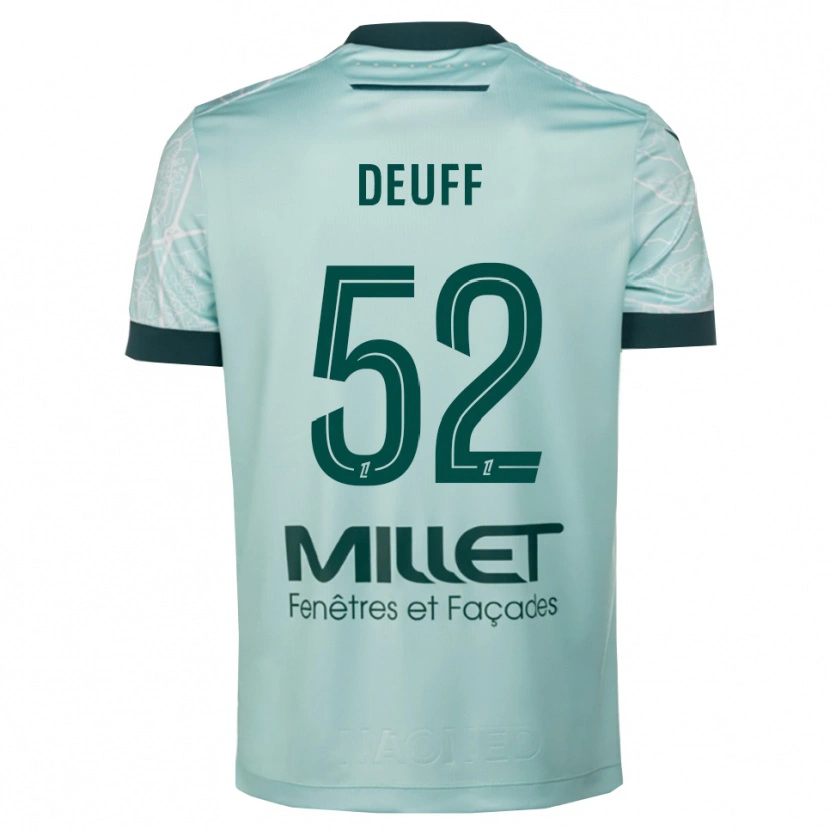 Danxen Donna Maglia Bahmed Deuff #52 Verde Bianco Kit Gara Away 2025/26 Maglietta