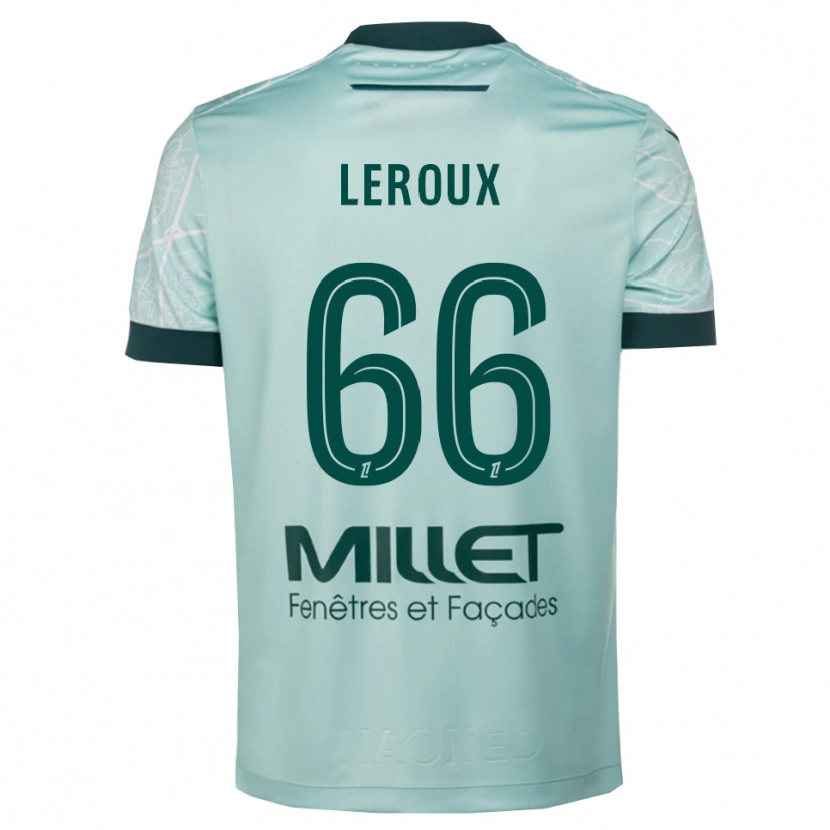 Danxen Donna Maglia Louis Leroux #66 Verde Bianco Kit Gara Away 2025/26 Maglietta