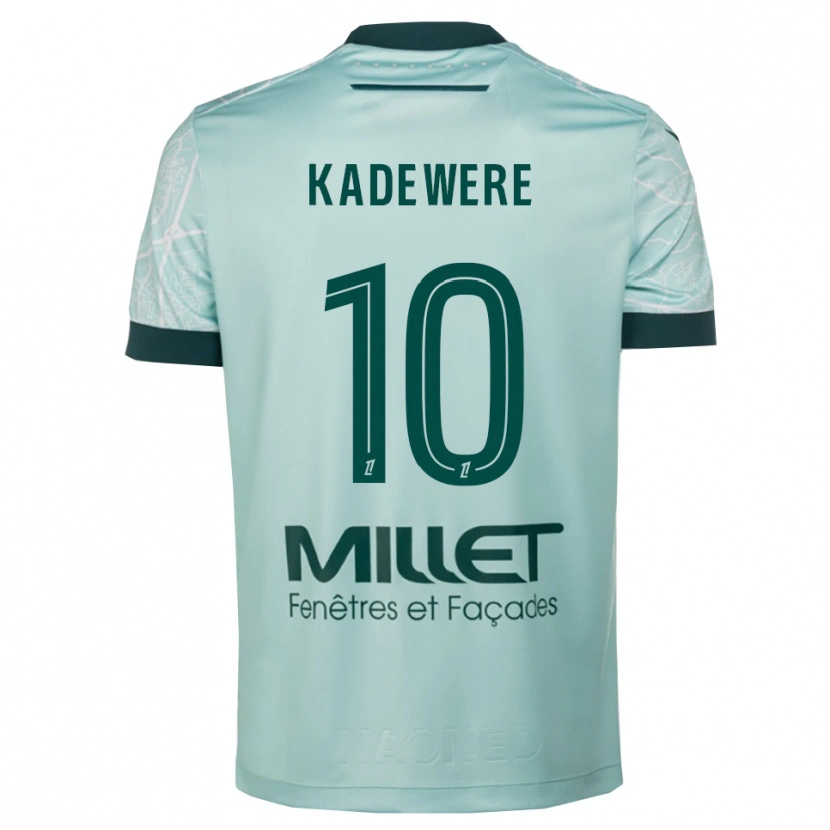 Danxen Donna Maglia Tino Kadewere #10 Verde Bianco Kit Gara Away 2025/26 Maglietta