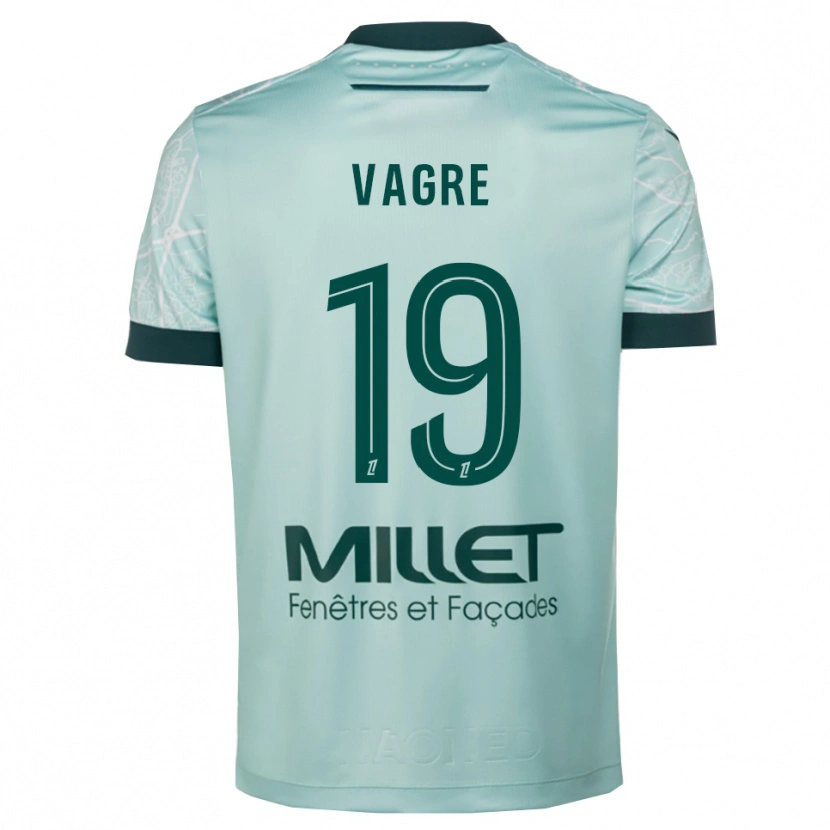 Danxen Donna Maglia Naomie Vagre #19 Verde Bianco Kit Gara Away 2025/26 Maglietta