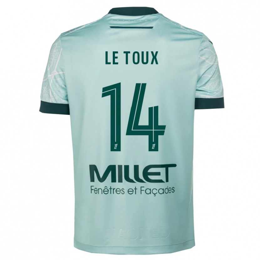 Danxen Donna Maglia Many Le Toux #14 Verde Bianco Kit Gara Away 2025/26 Maglietta