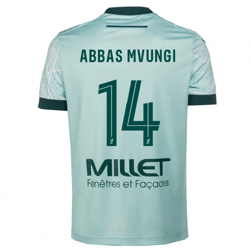 Danxen Donna Maglia Omar Abbas Mvungi #14 Verde Bianco Kit Gara Away 2025/26 Maglietta