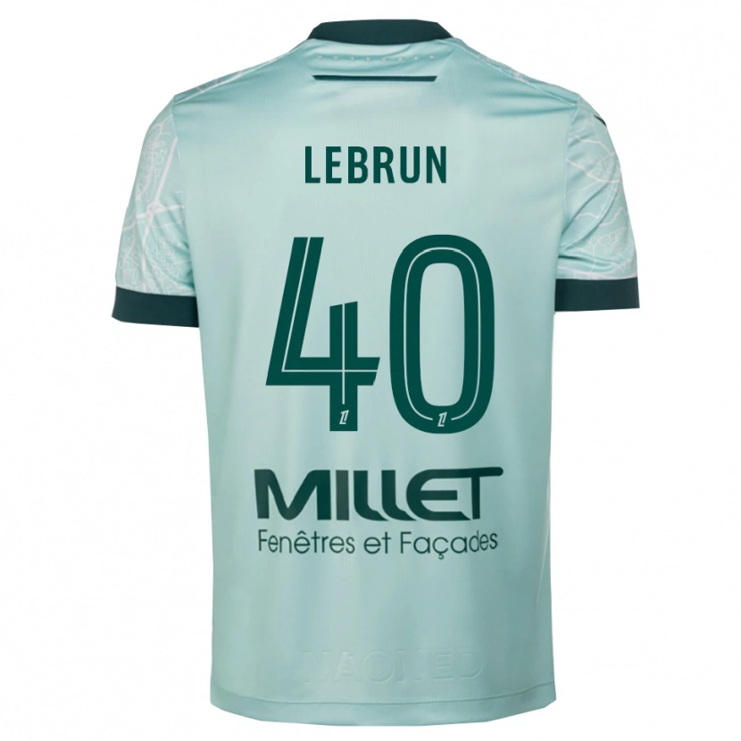 Danxen Donna Maglia Lisa Lebrun #40 Verde Bianco Kit Gara Away 2025/26 Maglietta