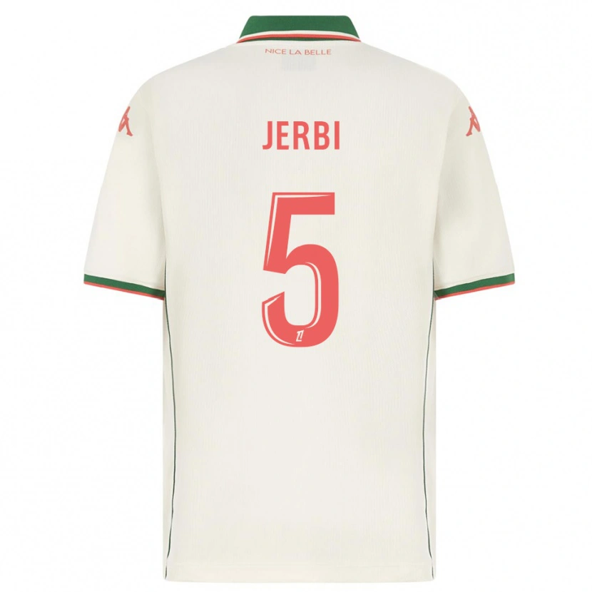Danxen Donna Maglia Rayan Jerbi #5 Bianco Verde Kit Gara Away 2025/26 Maglietta