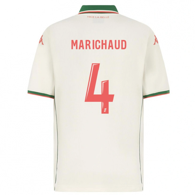 Danxen Donna Maglia Julie Marichaud #4 Bianco Verde Kit Gara Away 2025/26 Maglietta